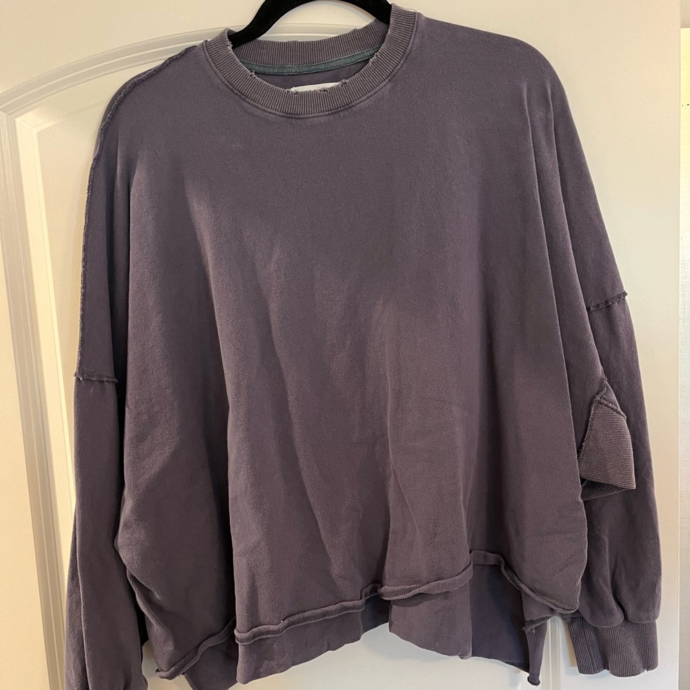 Purple Oversized Sweatshirt